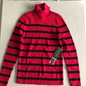 Lauren Ralph Lauren Striped Turtleneck Sweater Sz M NWT